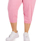 Calça jogger cropped feminina ID Ideology rosa tamanho 3X