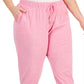 Calça jogger feminina ID Ideology Off Duty rosa tamanho 3X