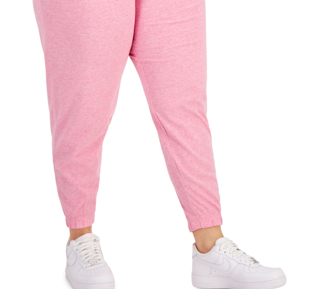 Calça jogger feminina ID Ideology Off Duty rosa tamanho 3X