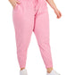 Calça jogger feminina ID Ideology Off Duty rosa tamanho 3X