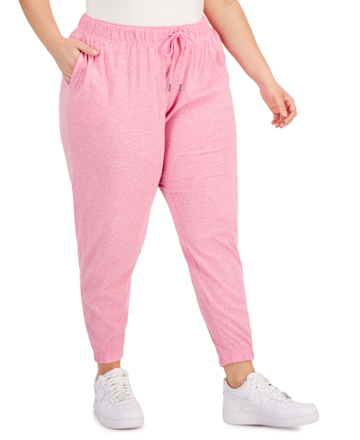 Calça jogger feminina ID Ideology Off Duty rosa tamanho 3X