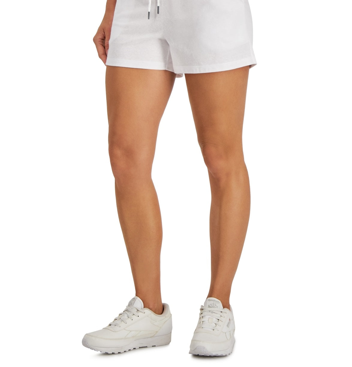 ID Ideology Shorts feminino retrô reciclado, branco, tamanho extragrande