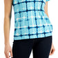 Karen Scott Blusa Henley Estampada Firecracker Feminina Azul Tamanho P