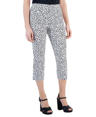 Alfani Women's Essential Capri Pull On With Tummy Control Pant White Size 12Petite