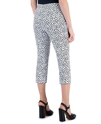 Calça Capri Essencial Feminina Alfani com Controle de Barriga Branca Tamanho 12 Petite