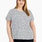Camiseta estampada feminina Alfani branca tamanho 0X