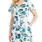 Vestido estampado feminino Alfani com mangas esvoaçantes, tamanho 20W, branco