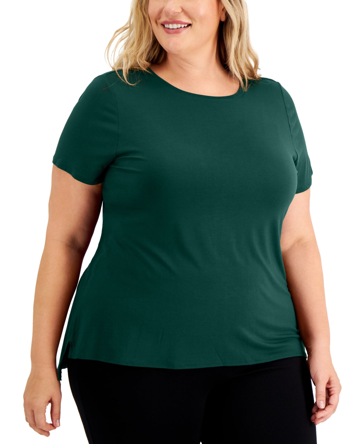 Camiseta Alfani Feminina Lisa Verde Tamanho 0X