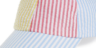 Boné de beisebol listrado masculino Club Room, azul, tamanho regular