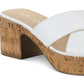 Sandálias femininas Giigi Crisscross Wedge da Sun + Stone, brancas, tamanho 6,5 M