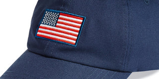 Boné de beisebol masculino Club Room com estampa de bandeira azul, tamanho regular