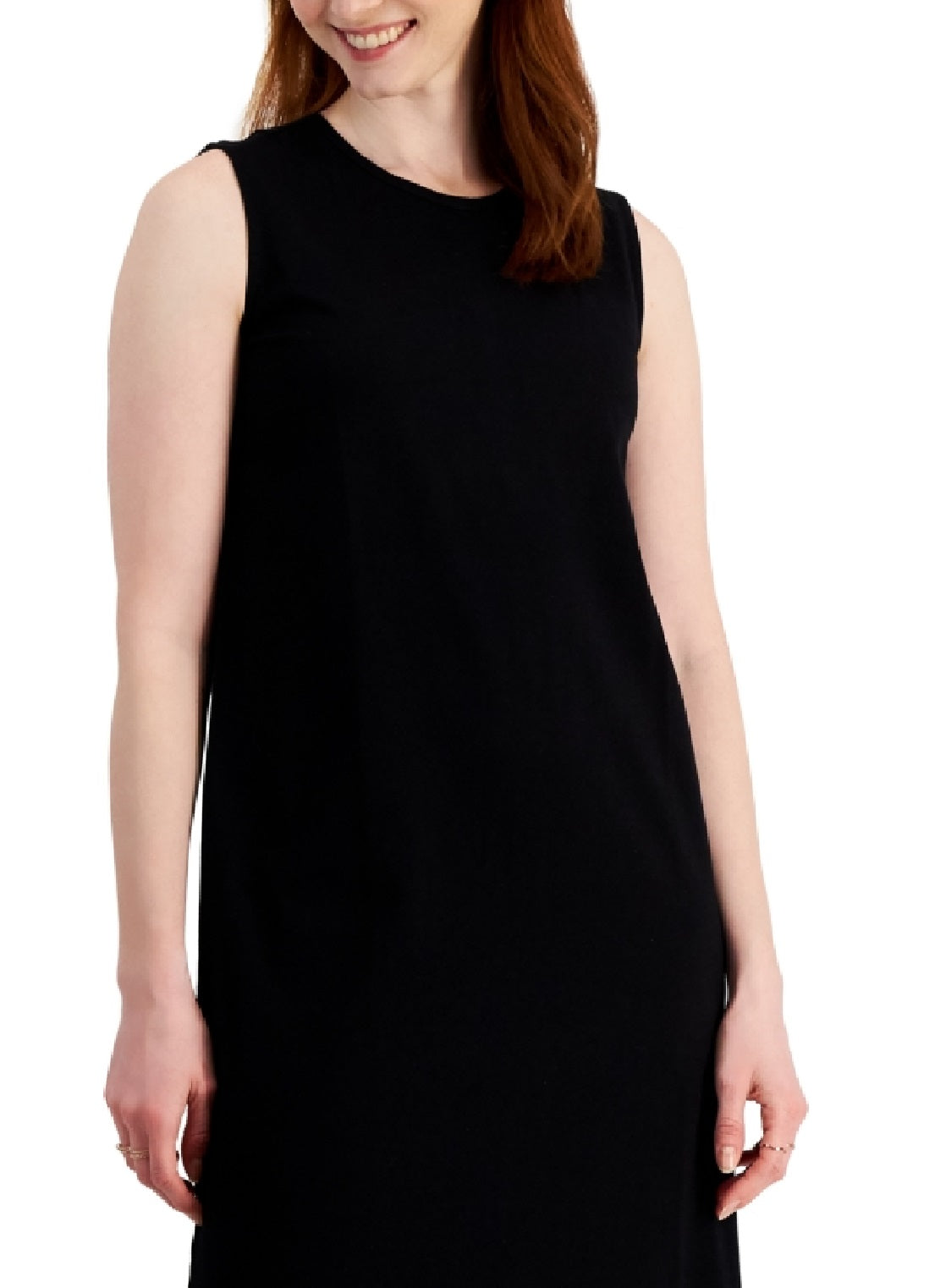 Vestido longo sem mangas de algodão feminino Style &amp; Co, preto, tamanho pequeno