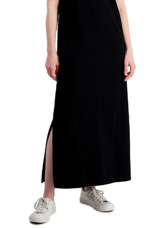 Vestido longo sem mangas de algodão feminino Style &amp; Co, preto, tamanho grande