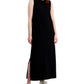 Vestido longo sem mangas de algodão feminino Style &amp; Co, preto, tamanho grande