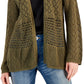 Cardigan de crochê feminino INC International Concepts, verde, tamanho X-S