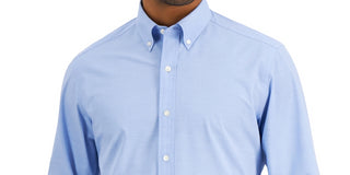 Camisa social masculina Club Room Slim Fit com elasticidade em 4 direções, azul