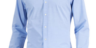 Camisa social masculina Club Room Slim Fit com elasticidade em 4 direções, azul