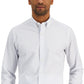 Camisa social masculina Club Room Slim Fit com elasticidade em 4 direções e estampa floral, branca, tamanho médio