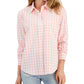 Camisa estilo boyfriend feminina de algodão xadrez estilo &amp; co, rosa, tamanho pequeno pequeno