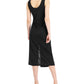 Vestido midi feminino com amarração frontal da INC International Concepts, preto, tamanho extragrande