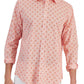 Camisa de popeline masculina Club Room Regular Fit com estampa de medalhão, laranja, tamanho médio