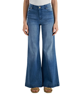 Inc International Concepts Women's High-Rise Wide-Leg Jean Blue Size 12