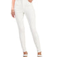 Calça jeans skinny feminina de cintura alta da INC International Concepts, branca, tamanho 14