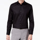 Camisa social masculina Bar III Slim Fit Stretch, preta, tamanho pequeno