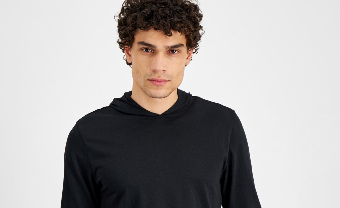 Moletom com capuz masculino Island Breeze Burnout da INC International Concepts, preto, tamanho XX-G