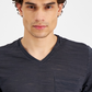 Camiseta masculina Burnout com decote em V, tamanho XS, azul, da INC International Concepts
