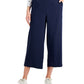 Calça feminina Charter Club Crop Wide Leg Azul Tamanho Pequeno Médio