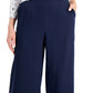 Calça feminina Charter Club Crop Wide Leg Azul Tamanho Pequeno Grande