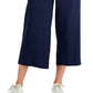 Calça feminina Charter Club Crop Wide Leg Azul Tamanho Pequeno Grande