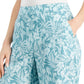 Calça curta feminina Charter Club de perna larga, verde, tamanho pequeno, extragrande
