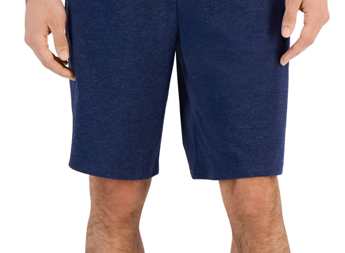 Ideology Shorts de malha grande e alto masculino, azul, tamanho XXX-G