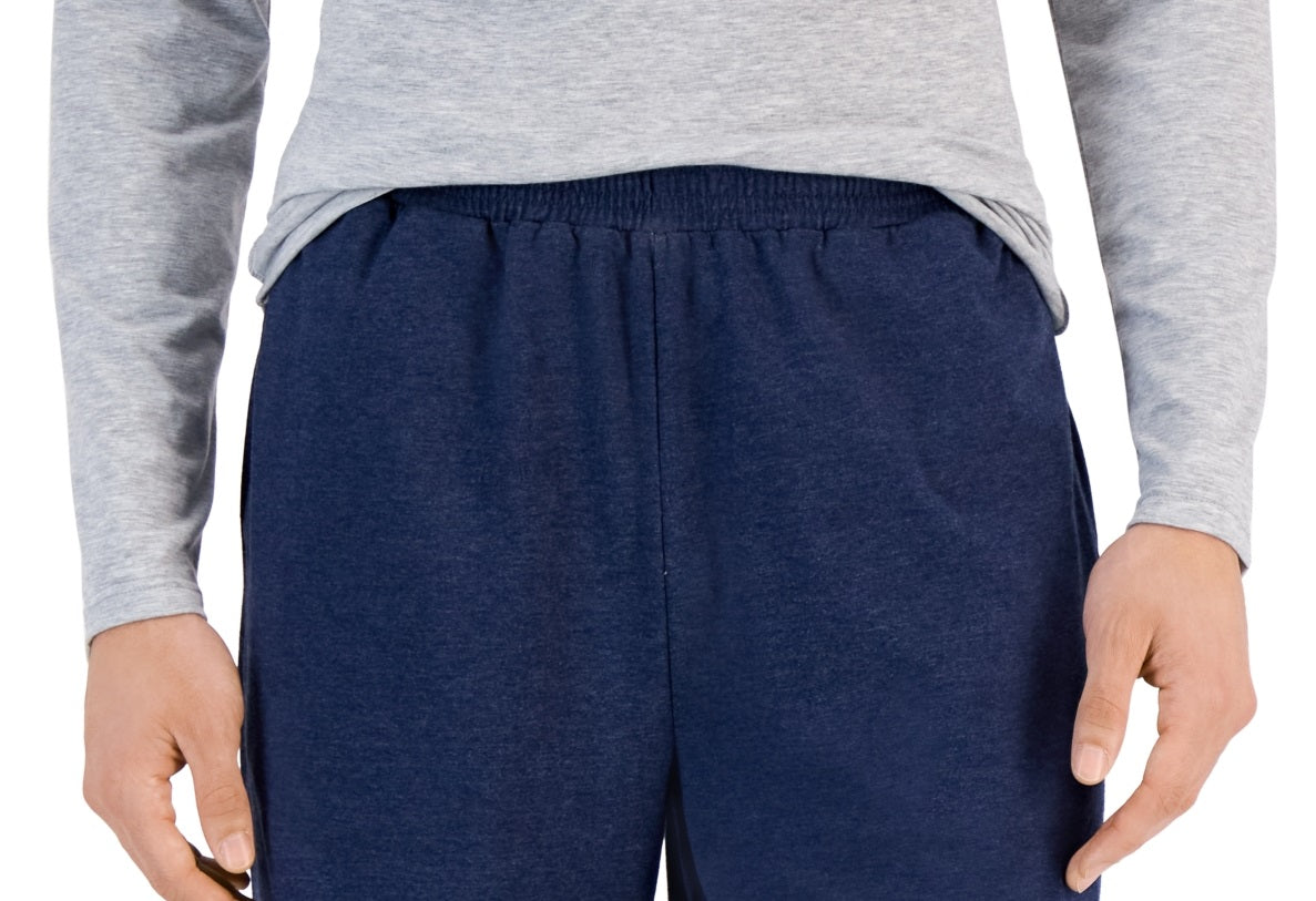 ID Ideology Shorts de malha de ajuste regular masculino, azul, tamanho médio