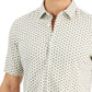 Camiseta masculina Alfani com estampa geométrica, branca, tamanho pequeno