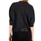 Top envolvente de cetim feminino INC International Concepts, preto, tamanho X-Large