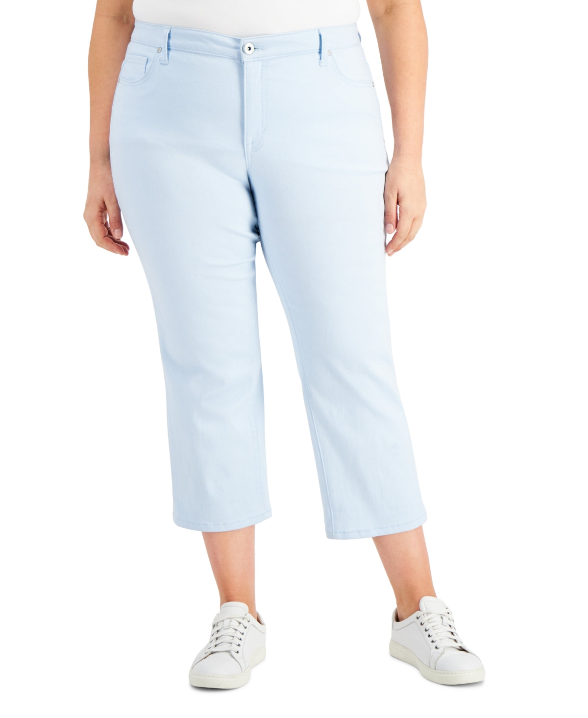 Calça jeans capri feminina Style &amp; Co, azul, tamanho 14W