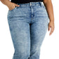Calça Capri Feminina Estilo &amp; Co com Punho Rolado Azul Tamanho 14W
