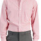 Camisa social listrada de algodão masculina Club Room Regular Fit Vermelha