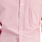 Camisa social listrada de algodão masculina Club Room, tamanho regular, vermelha, 32x33