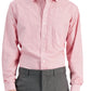 Camisa social listrada de algodão masculina Club Room Regular Fit Vermelha