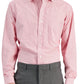 Camisa social listrada de algodão masculina Club Room, tamanho regular, vermelha, 32x33