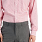 Camisa social listrada de algodão masculina Club Room Regular Fit Vermelha