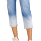 Jeans cropped feminino Style &amp; Co, cintura alta, azul, tamanho 18