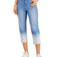 Jeans cropped feminino Style &amp; Co, cintura alta, azul, tamanho 18