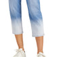 Jeans curto reto de cintura alta feminino Style &amp; Co, azul, tamanho 8, pequeno