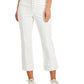 Jeans curto feminino Style &amp; Co com botões e braguilha, branco, tamanho 8