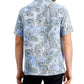 Camisa de acampamento masculina Club Room Regular Fit com estampa Paisley, azul, tamanho médio
